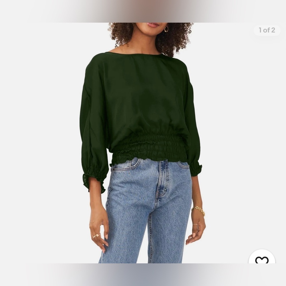 Vince Camuto Dark Green Blouse